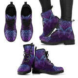 Fashion Printed Lace-Up Martin Boots