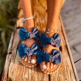 Bow Decor Slide Sandals