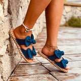 Bow Decor Slide Sandals