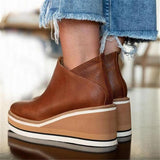 đ„ăPurchase 2 pairs for free shippingăđ„Women's Low-cut Round Open-toe Wedges Boots