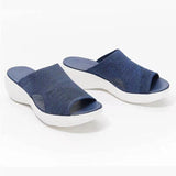 【2 pairs of free shipping】Knitted wedge sports corrective sandals( Free Transit🔥🔥)