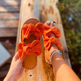 Bow Decor Slide Sandals