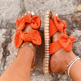 Bow Decor Slide Sandals