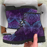 Fashion Printed Lace-Up Martin Boots