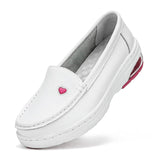 Summer White Leather Comfortable Soft Sole White Shoes