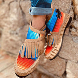 Women's Comfy Suede Flat Heel Tassel Boots