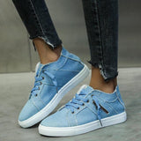 Lace-up Breathable Canvas Flats Sneakers