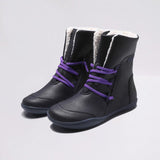 Women's Round Toe Solid Color Keep Warm Ankle Boots