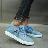 Lace-up Breathable Canvas Flats Sneakers