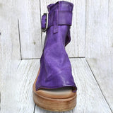 Women's Toe Peep Wedge Sandals Fish Mouth Solid Color Sandals