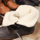 Women's Round Toe Solid Color Keep Warm Ankle Boots