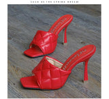 Popular High Heels Square Toe Sandals