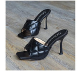 Popular High Heels Square Toe Sandals
