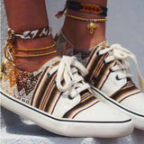 Women's Folk Style Printed Canvas Sneakers