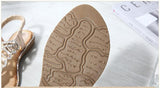 Bohemian Leaf Rhinestone Flip Flops Women's Beach Sandals