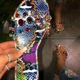 Women's Daily Stylish Rhinestone Flats Slippers