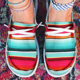 Women's Casual Printed Flat Sneakers