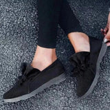 Women's Bowknot Closed Toe Round Toe Flat Heel Flats
