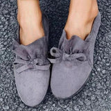 Women's Bowknot Closed Toe Round Toe Flat Heel Flats