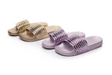Women Flashing Diamond Flat Sandals