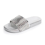 Women Flashing Diamond Flat Sandals