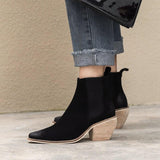 Women’s Suede Retro Ankle Boots High Heel