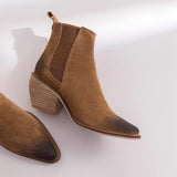 Women’s Suede Retro Ankle Boots High Heel