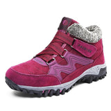 Velvet Velcro Buckle Casual Hiking Sneakers