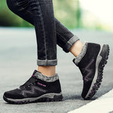 Velvet Velcro Buckle Casual Hiking Sneakers