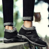 Velvet Velcro Buckle Casual Hiking Sneakers