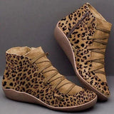 Vintage Leather Lace Up Ankle Boots