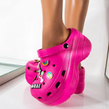 Women's Chic Slip-on Wedge Mule Clogs