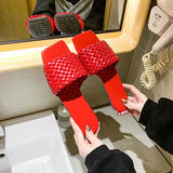 Fashion Women's PU Solid Color Flat Sandals Slippers