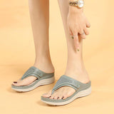 2021 Flip-toe Hollow Women's Wedge Heel Comfortable Sandals