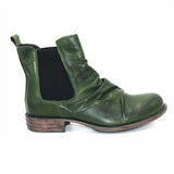 Women's Retro Chelsea Boot Comfy Low Heel Leather Booties