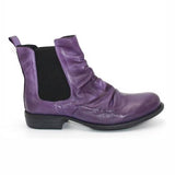 Women's Retro Chelsea Boot Comfy Low Heel Leather Booties