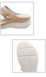 2021 Flip-toe Hollow Women's Wedge Heel Comfortable Sandals