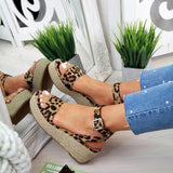 Roman Buckle Platform Dress Sandals