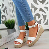 Roman Buckle Platform Dress Sandals