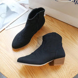 Side-zipper Round Toe Martin Boots