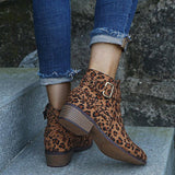 Side-Zipper Chunky Heel Boots