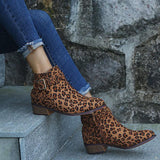 Side-Zipper Chunky Heel Boots