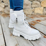 Women's Chic Strap Wallet Platform Martin Boots Ankle Boots