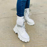Women's Chic Strap Wallet Platform Martin Boots Ankle Boots