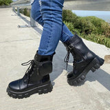 Women's Chic Strap Wallet Platform Martin Boots Ankle Boots