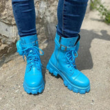 Women's Chic Strap Wallet Platform Martin Boots Ankle Boots