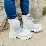 Women's Chic Strap Wallet Platform Martin Boots Ankle Boots