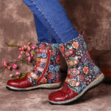 Embroidery Ethnic Trend Flat Boots