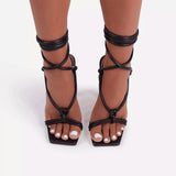 Women Summer Ankle Strap Sandals Thin High Heels Party Shoes