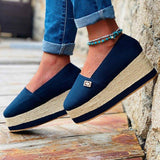 Women's casual platform wedge loafers